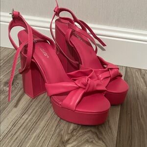 Elegant Pink Platform Heels